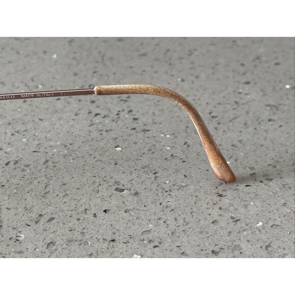 Safilo Eyeglasses Frames ONLY Elasta 51-17-130 4672 K9N gold half rim Italy Vtg - Picture 7 of 16